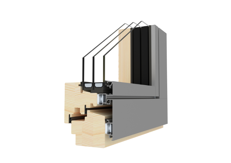 Holz-Aluminium